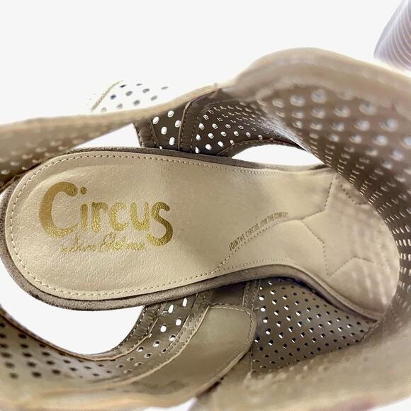 Circus by Sam Edelman Size 10 Womens Emerson Peep Toe Heel Bootie Luggage Brown - Picture 5 of 7